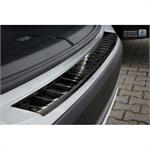 Black Stainless Steel Rear bumper protector suitable for BMW X1 (F48) Facelift 2015- 'Ribs'