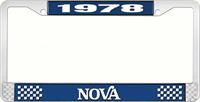 1978 NOVA LICENSE PLATE FRAME STYLE 2 BLUE