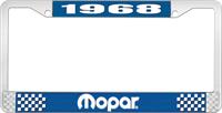 1968 MOPAR LICENSE PLATE FRAME - BLUE