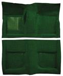 1965-68 Mustang Coupe Passenger Area Nylon Loop Floor Carpet Set with Mass Backing - Green