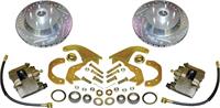 Front Disc Brake Conversion Set with 10-3/4" Drilled/Slotted Rotors