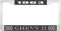 1963 CHEVY II LICENSE PLATE FRAME BLACK