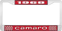 nummerplåtshållare, 1968 CAMARO STYLE 1 röd