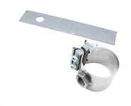 Easy O2 Sensor Mount, No-Weld, Band Clamp, 304 Stainless Steel, Natural, 2"