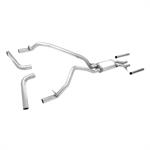 Exhaust System, Blackheart, Crossmember Back, 409 Stainless, Natural, 2.5" Diameter, Dual Exit, Engine Swap