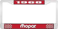 1968 MOPAR LICENSE PLATE FRAME - RED
