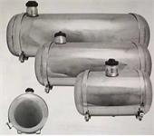 Fuel tank stainless steel centerfill 28 litres 25x61cm