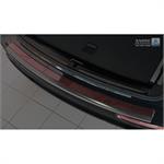 Stainless Steel Rear bumper protector 'Deluxe' suitable for Audi Q5 2008-2016 Black/Red-Black Carbon