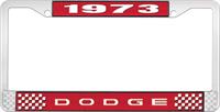 1973 DODGE LICENSE PLATE FRAME - RED