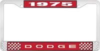 1975 DODGE LICENSE PLATE FRAME - RED