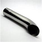 Exhaust Tip, Steel, Chrome, Non-Rolled Edge, 2 in. Inlet, 2.25 in. Outlet, 9 in. Long, Each