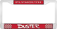 PLYMOUTH DUSTER LICENSE PLATE FRAME - RED