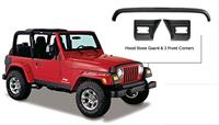 Wrangerl Tj 97-up Hood Stone Guard and 2 Front Corners