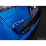 Zwart RVS Achterbumperprotector passend voor Skoda Scala 2019-2024 & Facelift 2024- 'Ribs'