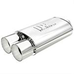 Muffler Stainless 2,25" in / 2 x 4" Out