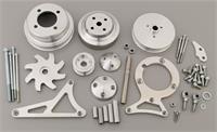 Pulley Kit, Billet aluminum, Serpentine