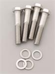 Water Pump Bolts, Hex, Stainless Steel, Polished, Long Pump, Chevy, Small Block