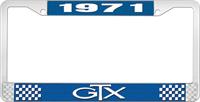1971 GTX LICENSE PLATE FRAME - BLUE
