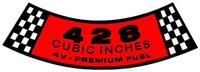 dekal luftrenare, "428 4V-Premium Fuel"