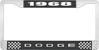 1968 DODGE LICENSE PLATE FRAME - BLACK