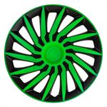 Set wheel covers Kendo 15-inch black/green