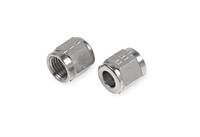 Tube Nuts, Stainless Steel, Natural, -6 AN Female Threads, Pair