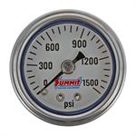 Gauge, Nitrous Pressure, 0-1,500 psi, 1 1/2", Analog, Mechanical, White Face