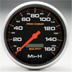 hastighetsmätare 127mm 0-160mph Pro-Comp elektronisk