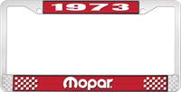 1973 MOPAR LICENSE PLATE FRAME - RED