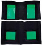 mattsats nylon - Black with Green Inserts