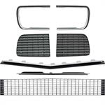 1967-68 CAMARO RS GRILL KIT WITHOUT HEADLIGHT BEZEL WITH SILVER TRIM