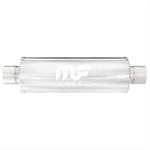 Muffler, 2.00 in. Inlet/2.00 in. Outlet, Stainless Steel, Natural, Each