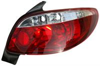 Set Achterlichten passend voor Peugeot 206 excl. CC/SW - Rood/Helder - Version II