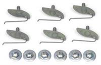 Impala Trunk Lid Molding Clip Set, Without V-Clip, 1961