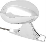 CHROME REMOTE BULLET OUTER DOOR MIRROR - LH