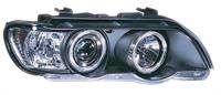 Set Koplampen passend voor BMW X5 E53 2000-2004 - Zwart - incl. Angel-Eyes