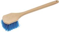 Scrub Brush Strong Bristles Straight Head 18" Handle Blue