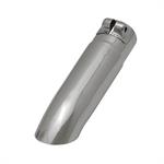 Exhaust Tip, Single, Round, Clamp-on, Stainless, 2,5"