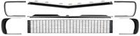 1967-68 Camaro RS	 Stage 2 Grill Kit	 Grill, Grill Moldings, Headlamp Bezels & Moldings	 Blk & Chrm