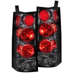 Taillight Assemblies, Euro-Style, Red/Clear Lens, Black Housings, Chevy, GMC, Set