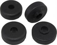 Leaf Spring Cushion Kit; Black; Rear