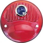 Red Lens With Glass Blue Dot