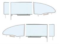 1955-57 Chevrolet 2-Door Hardtop 6 Piece Clear Side Glass Assembly Set
