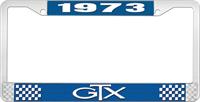1973 GTX LICENSE PLATE FRAME - BLUE