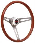 Steering Wheel Kit, 67-68 Chevrolet, Retro Wood, Tall Cap, Red Bowtie