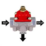 Fuel Pressure Regulator, 4 1/2-9 psi, Aluminum, Zinc Plated, Gasoline