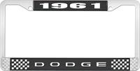 1961 DODGE LICENSE PLATE FRAME - BLACK