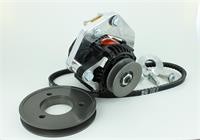 alternator / generator, 50A, 12/16 volt, Black powdercoated