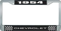nummerplåtshållare, 1954 CHEVROLET, svart/krom, med vit text