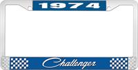 1974 CHALLENGER LICENSE PLATE FRAME - BLUE